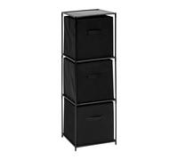 Étagère 3 Cases & 3 Boîtes "Mix n'Modul" 99cm Noir