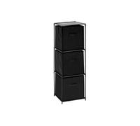 - Etagère 3 Cases & 3 Boîtes "Mix n'Modul" 99cm Noir