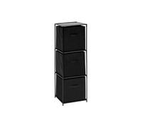 FIVE Simply Smart - Étagère 3 Cases & 3 Boîtes "Mix n'Modul" 99cm Noir Noir