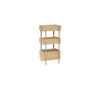 Étagère 3 compartiments en bois beige Stack