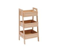 Étagère Salle de Bain 3 Niveaux "Cane" 80cm Naturel