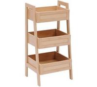 Étagère Salle de Bain 3 Niveaux "Cane" 80cm Naturel