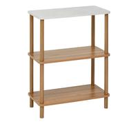 5five – Etagère 3 niveaux Côme – effet bois d'acacia et travertin