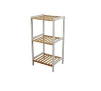 Urban Living - Etagère 3 niveaux en bois - Marron et banc Blanc