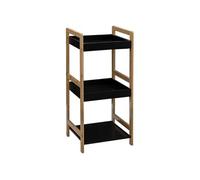5five Étagère de salle de bain Natureo 3 niveaux bambou et bois noir H 80 cm