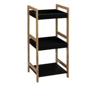 Etagère 3 niveaux ""Natureo"" Noir Atmosphéra