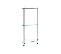 Etagère 3 niveaux Transparent 30x30x67 cm Verre trempé