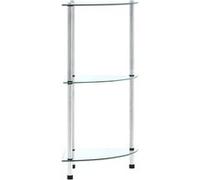 Vidaxl Étagère À 3 Niveaux Transparent 30x30x67 Cm Verre Trempé