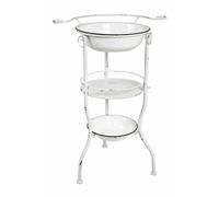 HAKU étagère à bassines Blanc Antique, métal - Dim.: L 56 cm x H 85 cm x P 40 cm, Style: Industrial