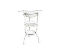 Étagère 3 Niveaux Vintage "Bassines" 85cm Blanc