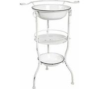 Étagère 3 Niveaux Vintage "Bassines" 85cm Blanc Blanc G