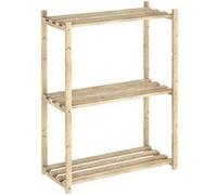 Etagère 3 tablettes à lattes 88x65x30cm Astigarraga nc-3-30 bois G
