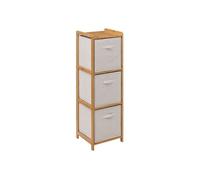 5five Étagère de rangement Tidy Box – 3 niveaux en bambou – L.35 x l.33 x H.109,5 cm