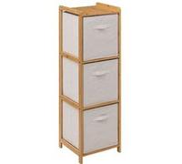 Étagère de Rangement en Bambou 3 Niveaux - L.35 x l.33 x H.109,5 cm
