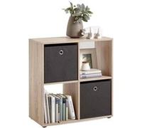 FMD furniture Etagère sur Pieds, Bibliothèque, Etagère à dossiers, en chêne 70 x 71,5 x 33 cm (LxHxP) 248-400E
