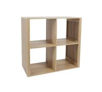 Home Deco Factory – Étagère Klaus – Modulable – 4 cases – Marron