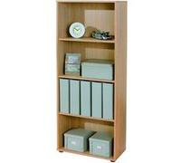 Étagère 4 compartiments mélaminé chêne clair Adam Bois clair G