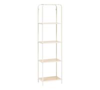 5five – Étagère Curvy – 4 niveaux, métal et MDF, bois clair – 45x30x169,5 cm