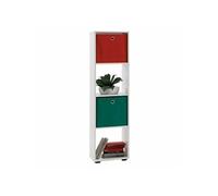 FMD furniture Étagère à dossiers, Séparateur de pièce, avec 4 Compartiments positionnable verticalement ou horizontalemen, en Blanc pour Salon, Bureau, Chambre d'enfants ca. 36,5 x 140,5 x 33 cm 248-004E