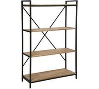 Atmosphera Étagère bibliothèque Edena 4 niveaux, métal et bois d'acacia 90 x 141 cm Marron G