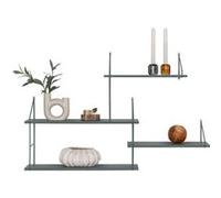 MELROSE - Etagère 4 Niveaux en Acier Laqué Vert Céladon -