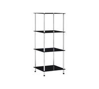 Etagère à 3 Niveaux Verre Trempé Bibliothèque Vitrine Rangement Salon vidaXL