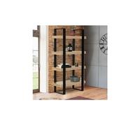 IDMarket Étagère Phoenix 4 niveaux – Bois et Noir