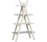 Etagère 4 niveaux structure Bois et plateaux MDF - CANDEL - ALTOBUY Blanc G