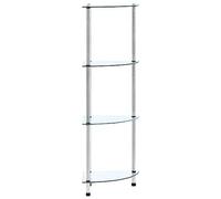 Etagère à 3 Niveaux Verre Trempé Bibliothèque Vitrine Rangement Salon vidaXL