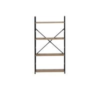 Tyda etagère 4 rangements 112 cm bois et noir