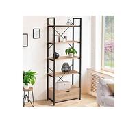 IDMarket Étagère DETROIT – 5 niveaux avec tiroir, design industriel, 170 cm – Multicolore G