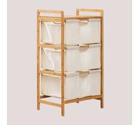 Étagère 50x90 cm en bambou avec 3 paniers Skadi Bambou