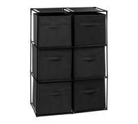 5five Étagère de rangement – 6 compartiments – avec 6 boîtes incluses