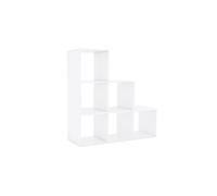 - Etagère 6 cases - Julie - Blanc - 105 x 29 x 107 cm