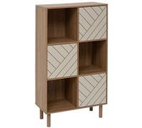 Etagère 6 cases 3 portes Mix'n'Match MDF 5five Marron