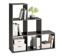Étagère 6 Cases Design "Gaman" 108cm Gris Foncé