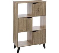 5five Étagère Ceda 6 cases Mix naturel 3 portes Beige G