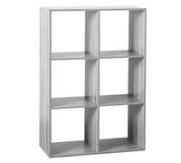 5five Étagère Mix'N'Modul – Effet chêne gris, 6 cases, L68×P32×H101 cm
