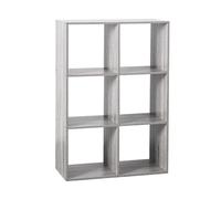 Etagère 6 Cases Mix - P. 32 cm x H. 100,5 cm - Gris