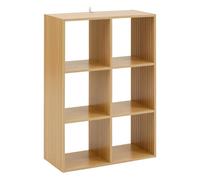 5five Étagère Tasso 6 cases – effet bois naturel