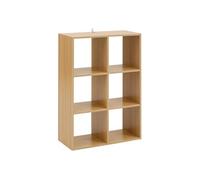 5five - étagère 6 Cases tasso Effet Bois Naturel