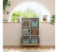 Étagère 6 Cubes Verticale Kenan Blanc Et Noisette TU