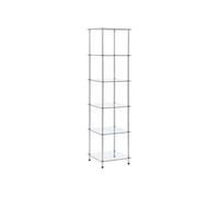vidaXL Étagère 6 niveaux – Verre trempé – 40x40x160 cm – Contemporain