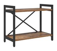 Étagère 60 x 30 x 50 cm Bois d'ingénierie Bois Ancien | Cadre acier noir,structure multiniveaux,style entrepôt,bureau moderne,salon,assemblage requis