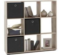 Étagère 9 Cases Design "Gaman" 108cm Chêne Beige G