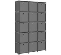 Etagère à cubes - VIDAXL - 15 Compartiments - Gris - Design contemporain - Métal