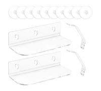 Étagère à , 2 pièces, avec ventouses transparentes, pour l'extérieur, la maison, le salon, la chambre à coucher, le coin, le balcon, la ferme, le jardin, les jardinières