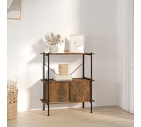 Étagère à 3 Niveaux Armoire 80x40x92 cm Acier Bois d'Ingénierie Salon vidaXL