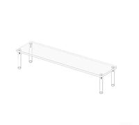 Étagère à 3 niveaux en acrylique style échelle pour collection de parfums, produits essentiels et desserts sur commode, salle de bain ou table à manger (30 cm 1ère couche)