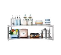 Étagère à 3 niveaux, support de rangement industriel de cuisine robuste, organisateur mural polyvalent, étagère en acier inoxydable 304 pour micro-ondes, friteuse à air(2 - Layer 60x30x75cm)